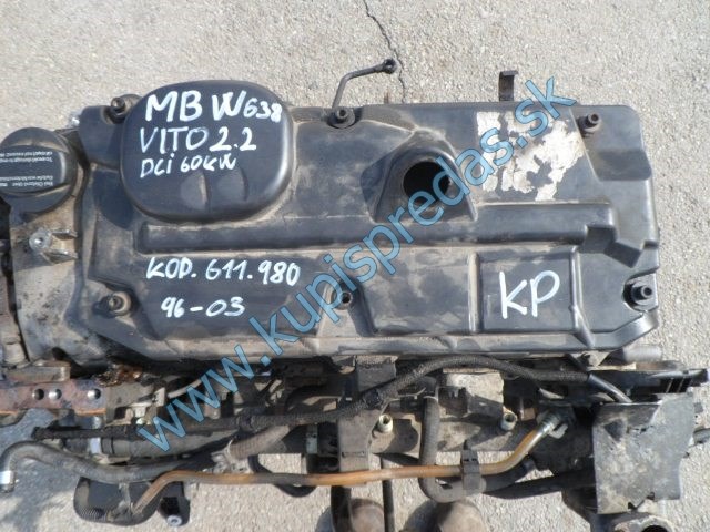 motor na mercedes vito 2,2cdi w638, 611980